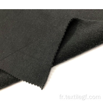 Vente chaude T / C French Black KnittingTerry Tissu brossé